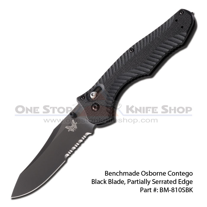 DISCONTINUED Benchmade 810SBK Osborne Contego - Black