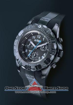 NW-MX50-202 Nite Watch MX50-202 - Black Case, Black Dial, Black P/U Band,  200M (660ft) Water Resistance